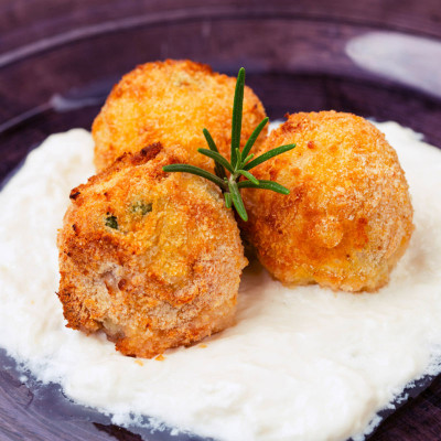 Arancino con risotto di mare