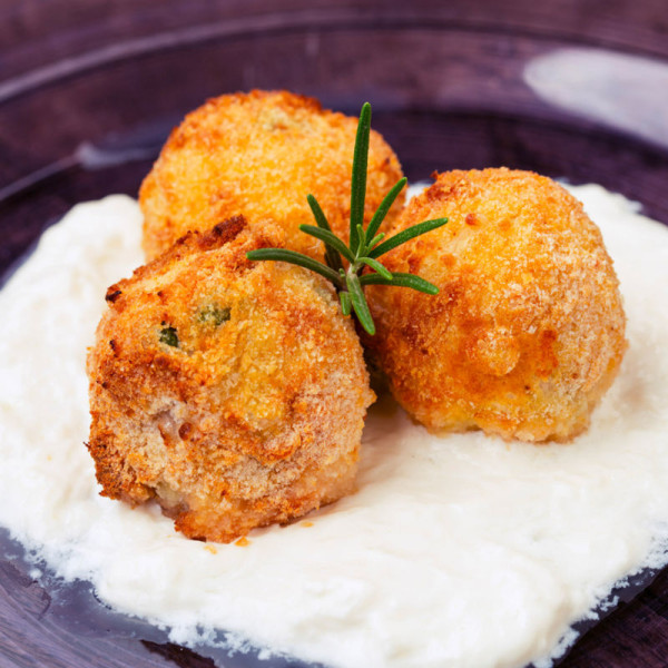 Arancino con risotto di mare
