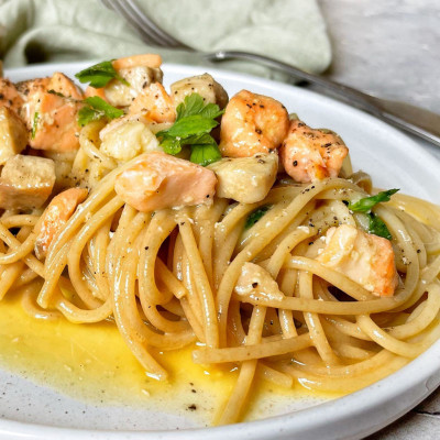 Spaghetti con carbonara di...