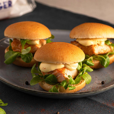 Tris mini buns al salmone