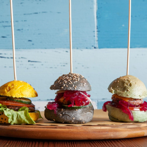 Tris mini buns con pescato del giorno