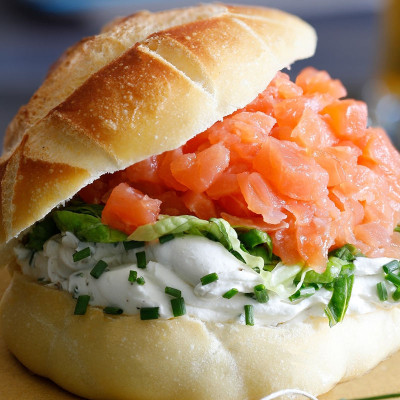 Panino con salmone